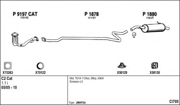 FENNO CI705 Exhaust System